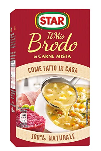 STAR Il Mio Brodo di Carne Mista, 500 ml, brodo liquido pronto, 100% naturale, senza conservanti, senza glutine e senza glutammato aggiunto, ottimo per risotto e zuppe
