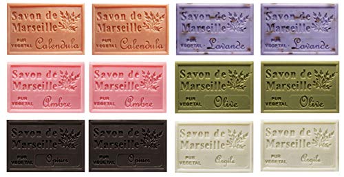 Stock 12(dodici) pezzi Originale Saponetta Naturale di Marsiglia profumazioni miste 12 pezzi x 125 g = 1,5 kg