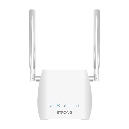 STRONG Router 4G LTE WLAN 300M(LTE fino a 150 Mbit S, 2.4 GHz WiFi @ 300 Mbit S, 802.11b g N, porta LAN, adattatore SIM, bianco