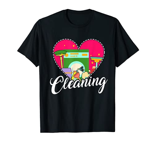 Strumenti di pulizia del cuore del lavoro domestico per l aspirapolvere della casalinga Maglietta