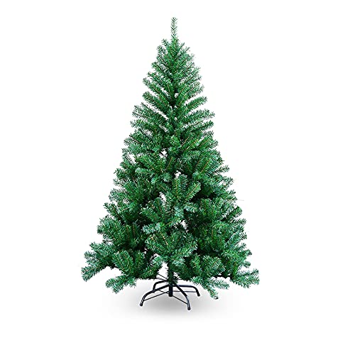 SWANEW - Albero di Natale artificiale, unico, decorazione natalizia ignifuga, decorazione di Natale, 1,5 m, verde