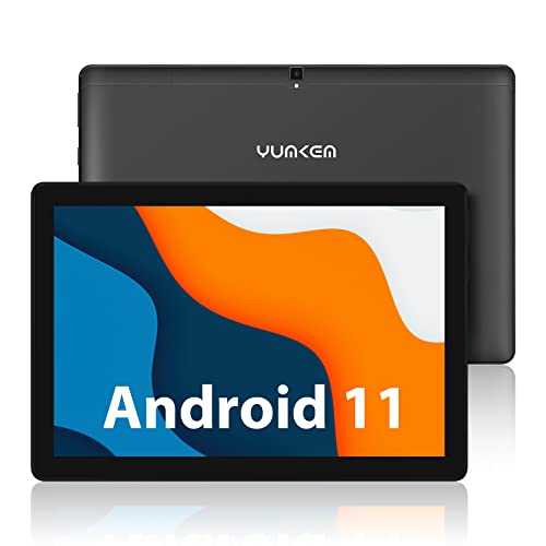 Tablet 10 Pollici Android 11.0 - YUMKEM U211 Tablet,4GB RAM+64GB ROM,WiFi, Octa-Core, 1280 * 800 HD, 6000mAh,Camara Dual 5.0+2.0MP,GPS Wifi Bluetooth4.2 OTG Tpye C- Nero