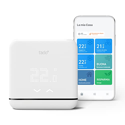 tado° Controllo Climatizzazione Intelligente V3+ – Controllo condizionatore wifi – Compatibile con climatizzatori o pompe di calore dotati di telecomando a infrarossi – Gestione via app – Smart home