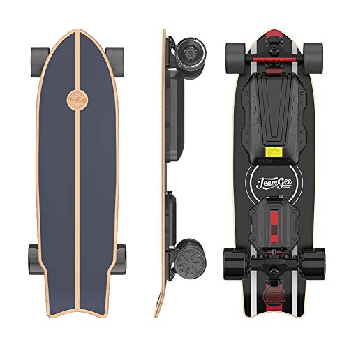 Teamgee Skateboard Elettrico 31 H20 Mini con Tavole Lunghe Remote Skateboard Progettato per Adolescenti e Adulti, velocità Massima 22 Ore su 22, Motori con mozzo 900 W, Regolazione a 4 velocità