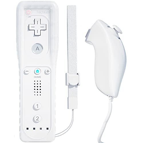 TechKen Wii Controller remoto con controller Nunchuck Wii con telec...