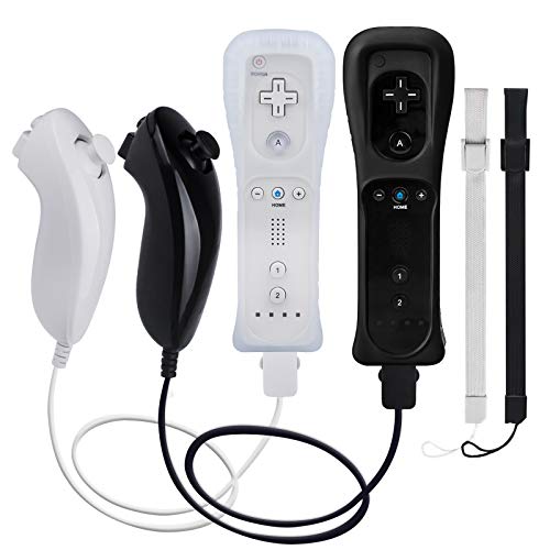 TechKen Wii Controller remoto con controller Nunchuck Wii con telecomando Nunchuk Wii di ricambio per Wii