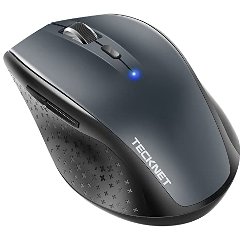 TECKNET Alpha Mouse Bluetooth 3200 DPI con 6 Livelli Regolabile, Mouse Senza Fili per Windows, 24-Mesi Durata della Batteria