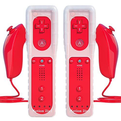 Telecomando Wii Remote Controller e Nunchuk, TechKen Wii Remote Plu...