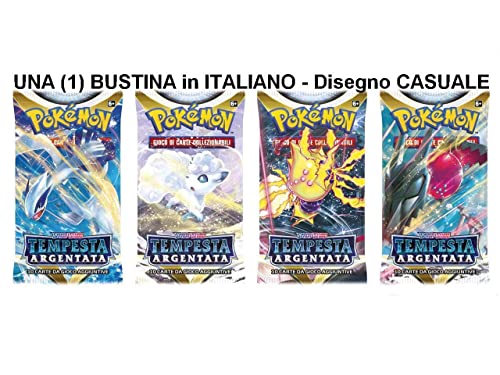 TEMPESTA ARGENTATA 1 Pacchetto Singolo ITALIANO - 10 carte - Artwork RANDOM Casuale - Bustina Booster Pokemon Spada e Scudo (ITALIANO)