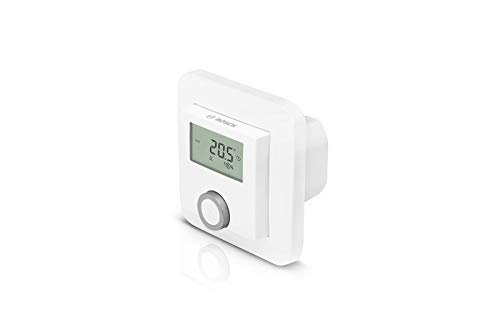 Termostato ambiente Bosch Smart Home per dispositivi di riscaldamento a pavimento con controllo tramite cavo, 24 V, compatibile con Google Assistant e Alexa