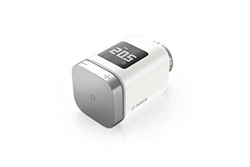 Termostato per radiatore II Bosch Smart Home, termostato smart con funzionamento tramite app, compatibile con Amazon Alexa, Google Home, Apple HomeKit
