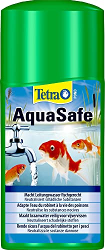 Tetra Pond AquaSafe, Rende l Acqua del Rubinetto Sicura per I Pesci, Protezione Efficace dei Pesci e delle Piante nei Laghetti da Giardino, 250 ml