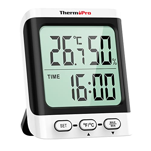 ThermoPro TP152 Igrometro Termometro da Interno, Termometro Digital...