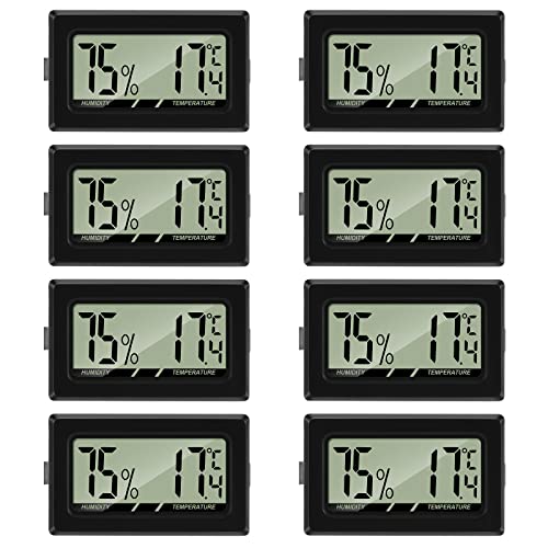 Thlevel 8PCS Mini LCD Digitale Termometro Igrometro Ambiente Interno Temperatura Umidità Misuratore per Serra, Casa, Ufficio