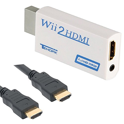 Thlevel Adattatore Wii HDMI Wii a HDMI 1080P   720P con Jack da 3,5 mm Audio e Cavo HDMI da 1,5 m e Porta HDMI- Supporta Tutte le Modalità di Visualizzazione Wii (Bianco)