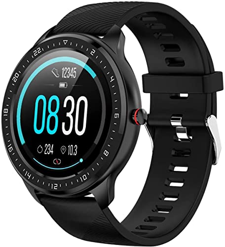 Tipmant Smartwatch, Orologio Smartwatch Uomo Impermeabil IP68 Smartwatch Pressione Sanguigna con Contapassi Sonno Cardiofrequenzimetro da Polso, orologio fitness uomo Smart Watch per Android iOS