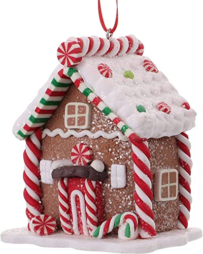 Toddmomy - Ornamenti natalizi per la casa di pan di zenzero, in resina, per albero di Natale, vacanze, feste, decorazione della casa (8 x 6,5 x 6 cm)