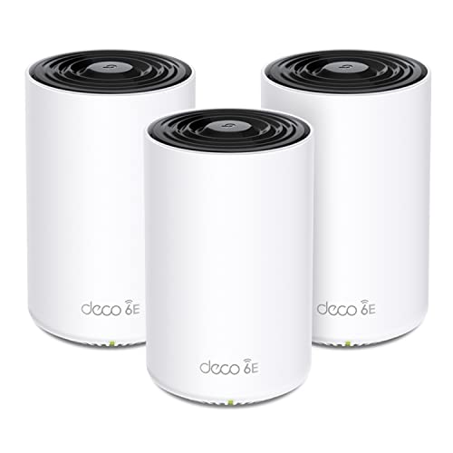 TP-Link Deco XE75(3-pack) Mesh Router AXE5400 Wi-Fi 6E Tri-Band, Si...