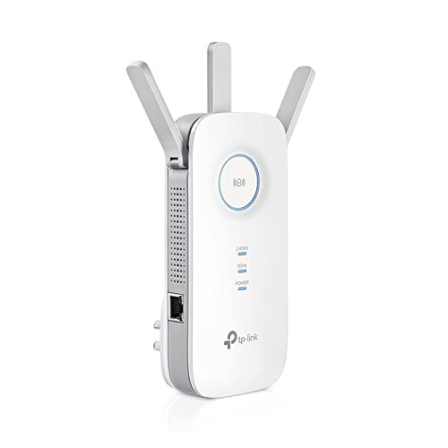 TP-Link RE450 Ripetitore WiFi Wireless, Velocità Dual Band AC1750Mbps, WiFi Extender e Access Point, Compatibile con Modem Router WiFi, 1 Porta Gigabit, Tecnologia TP-Link OneMesh, Bianco