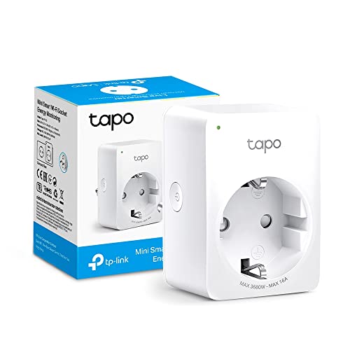 TP-Link Tapo P110 Presa Intelligente con Monitoraggio Energia, Smart Plug Compatibile con Alexa e Google Home, Monitora il Consumo di Energia, Controllo Remoto Tramite APP Tapo, 16A, 3680W