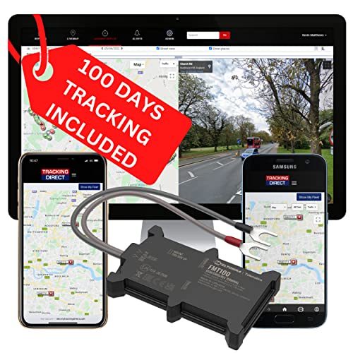 Tracking Direct Dispositivo di localizzazione GPS per veicoli, auto, furgoni, risorse alimentate GPS Tracker – auto installare il tracker Pay as You Go senza contratto – include 100 giorni di ricarica