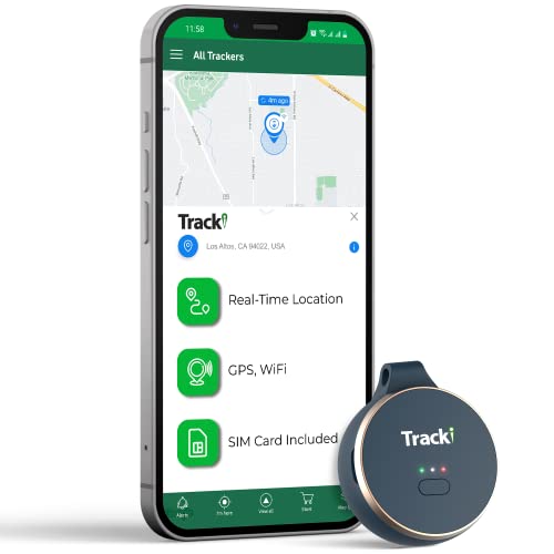 TrackiPlus Localizzatore GPS in tempo reale – Abbonamento richiesto - Mini Tracker di localizzazione tutta l Europa, con Scheda SIM, 5 anni Dati Bagagli Animali Bambini Anziani Veicolo Auto Van IP67