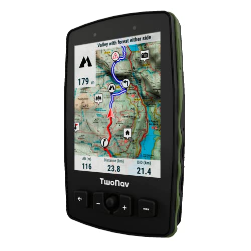 TwoNav - GPS Aventura 2 - Trekking Alpinismo Joystick Schermo 3,7    Autonomia 36 h + Batteria rimovibile Memoria 32 GB + Slot MicroSD Scheda SIM Carta topografica + stradali incluse