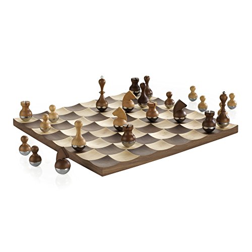 Umbra Wobble Set di scacchi, Faggio, Noce...