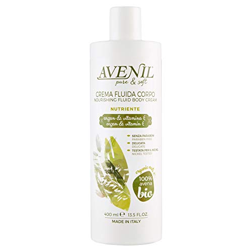Unes Avenil Pure & Soft Crema Fluida Corpo Nutriente Argan & Vitamina E, 400Ml - 500 g