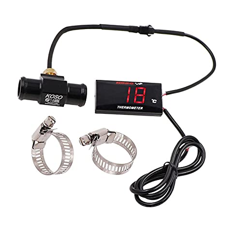 Universale per strumenti per termometro per moto Display digitale sensore di temperatura con sonda in metallo temperatura dell acqua più adattatore per sensore del misuratore (22mm)