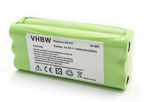 vhbw NiMH batteria 2000mAh (14.4V) compatibile con robot aspirapolvere Dirt Devil Fusion M611, Libero, M606, M606-1, M606-2, M606-3, M606-4, M607