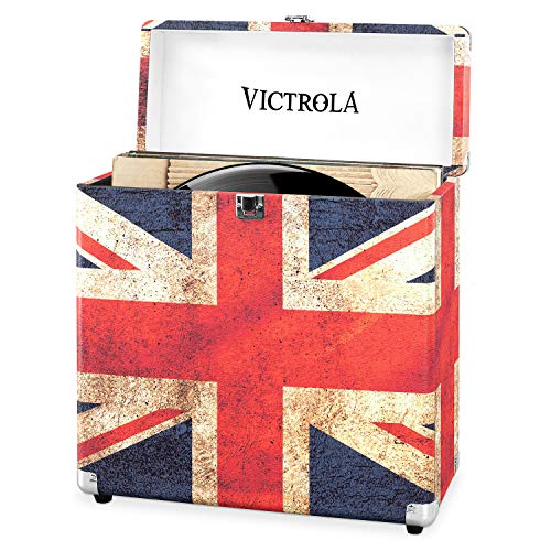 Victrola Custodia Valigia porta vinili 30+ pezzi LP - UK Flag