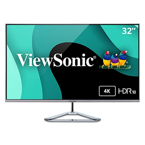 Viewsonic VX Series VX3276-4K-MHD monitor piatto per PC 81,3 cm (32 ) 3840 x 2160 Pixel 4K Ultra HD LED Argento