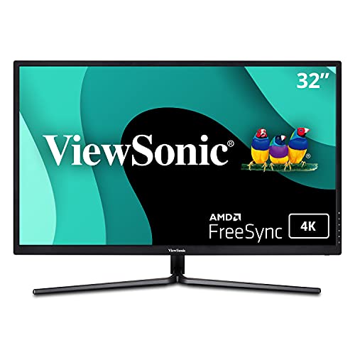 ViewSonic VX3211-4K-MHD 32 pollici 4K Ultra HD 3840 x 2160 con 95% NTSC, supporto HDR10, 2x HDMI, DisplayPort, Eye Care per Lavoro, Gioco e Intrattenimento