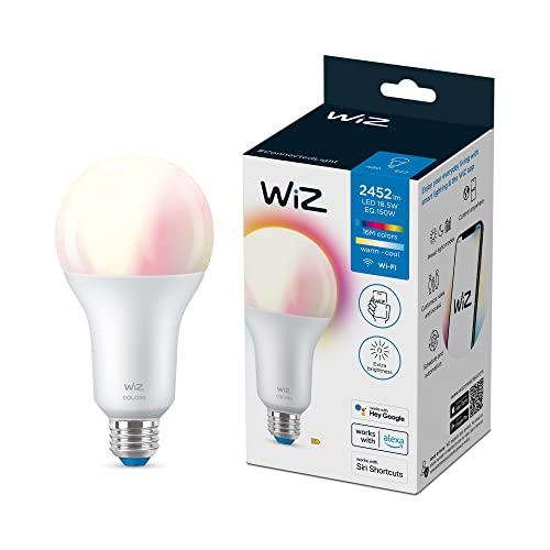 WiZ Lampadina Smart LED, Luce Bianca o Colorata Dimmerabile, Attacco E27, 150W, Wi-Fi, Bluetooth