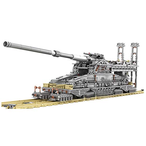 WWEI Tecnica 3 in 1 armato armato armato, 1:72 WW2 Dora Kanone Army Panzer Set di costruzione 3846 mattoncini compatibili con Lego, 92 cm