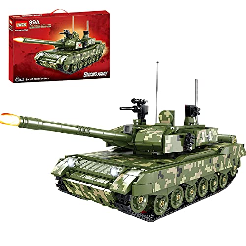 WWEI Tecnica, mattoncini militari, 945 pezzi, modello Army Carro armato, giocattoli per bambini e adulti, architettura a morsetto, compatibili con Lego