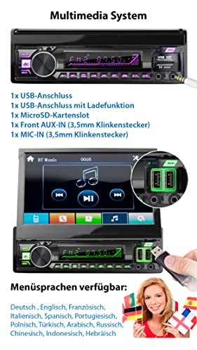 XOMAX XM-V779 Autoradio con mirrorlink, vivavoce bluetooth, schermo...