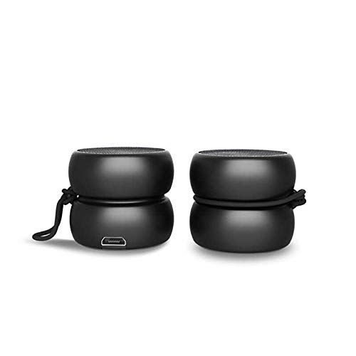 Xoopar Mini altoparlante Bluetooth ultra compatto 3 Cm Yoyo Speaker - Potente altoparlante da 3 Watt - Altoparlanti nomadi con 4 ore di autonomia - Telecomando Selfie (Stereo, black)