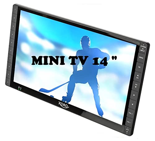 Xoro PTL 1400 Televisore portatile DVB-T   T2 da 35,5 cm (14 pollici) (FullHD, caricabatteria per auto 12-24V, batteria integrata, HDMI IN, antenna) grigio