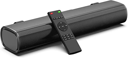 XZJX Direct Soundbar PC, mini Soundbar con Subwoofer integrato, 50 W   105 dB, Altoparlante Soundbar TV da 16 pollici, Bluetooth 5.0, Telecomando, Ottico, Cavo RCA incluso