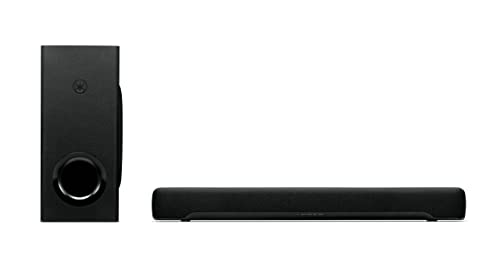 YAMAHA SR-C30A, soundbar compatta con subwoofer wireless, con HDMI, ottico, aux, Bluetooth, Clear Voice, 4 modalità audio, installabiile a parete, Colore Nero