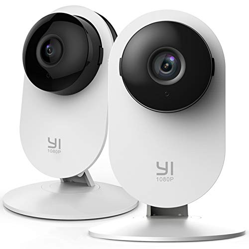 YI Home Camera 1080p Kit da 2 ,IP Camera WiFi,Telecamera Interno di Sorveglianza con Rilevamento di Movimento,Notifiche Push,Audio Bidirezionale,Visione Notturna,Smart Videocamera per telefono,laptop
