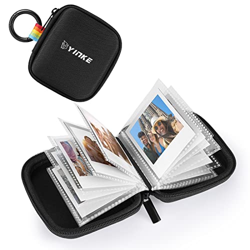 Yinke Pocket Photo Album per Polaroid Go Instant Camera, Portatile da Viaggio Mini Custodia Contiene Fino a 40 Foto (nero)