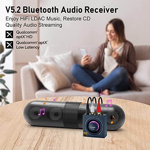 YMOO B06T3+ LDAC Ricevitore Bluetooth 5.2,RCA Adattatore audio HiFi...
