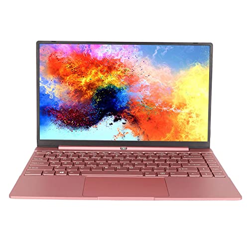 YOKAM Laptop Numeric Touchpad Tastiera retroilluminata Quad Core 8 GB RAM 128 GB SSD 14 Pollici Ultra Sottile IPS HD Notebook PC Custodia in Lega di Alluminio Rosa per Il
