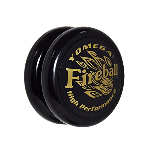 Yomega Fireball - Transaxle professionale reattivo Yoyo, ideale per bambini e principianti per esibirsi come professionisti + extra 2 corde e 3 mesi di garanzia (nero)