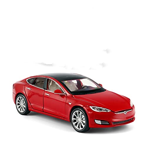 YWEEL Modellini di Auto in Metallo 1 32 per Tesla Model S Alloy Die Casting Tirare Indietro Modello di Auto Decorazioni per La Casa Regalo Giocattoli Veicoli in 2022 2023 (Colore : Rosso)