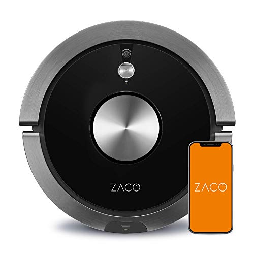 ZACO Robot aspirapolvere e lavapavimenti A9s con WiFi, Controllo Alexa Google, App, 3 in 1 Aspira senza fili, telecamera navigazione, serbatoio XL 600ml, Aspiratore silenzioso per peli di animali