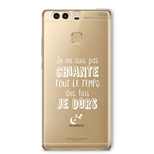 ZOKKO - Cover per Huawei P9 Plus, con scritta Je ne suis Pas Chiante Tout Le Tempe , colore: Trasparente